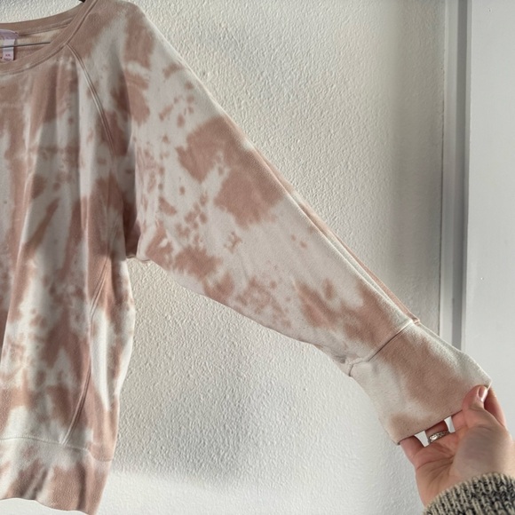 Tie Dye Maternity Pull Over Crewneck Size XXL Pale Pink / White Pregnancy Casual - Picture 6 of 11